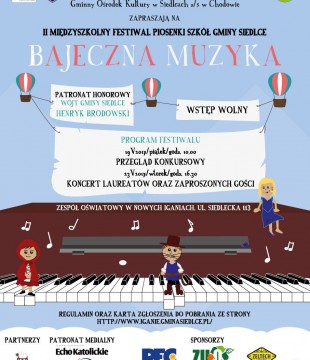 Koncert laureatów II Międzyszkolnego Festiwalu Piosenki Szkół Gminy Siedlce "Bajeczna Muzyka" (Nowe Iganie)